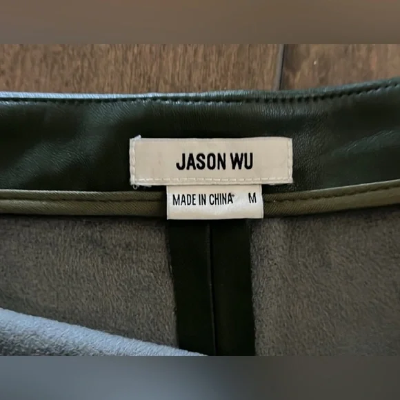 Jason Wu Black Faux Leather Wrap Skort/Skirt - Picture 5 of 8